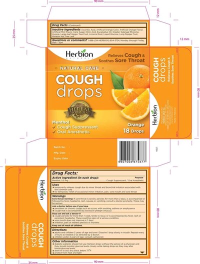 Herbion Orange Drops Carton (Herbion Cough Drops Orange)